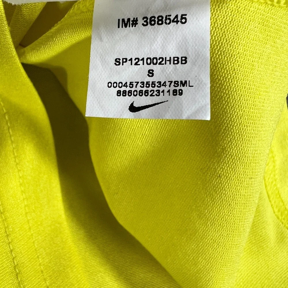 Nike Shirt Dri Fit Womens‎ Small Yellow Short Sleeve V Neck Regular Fit Gym Run